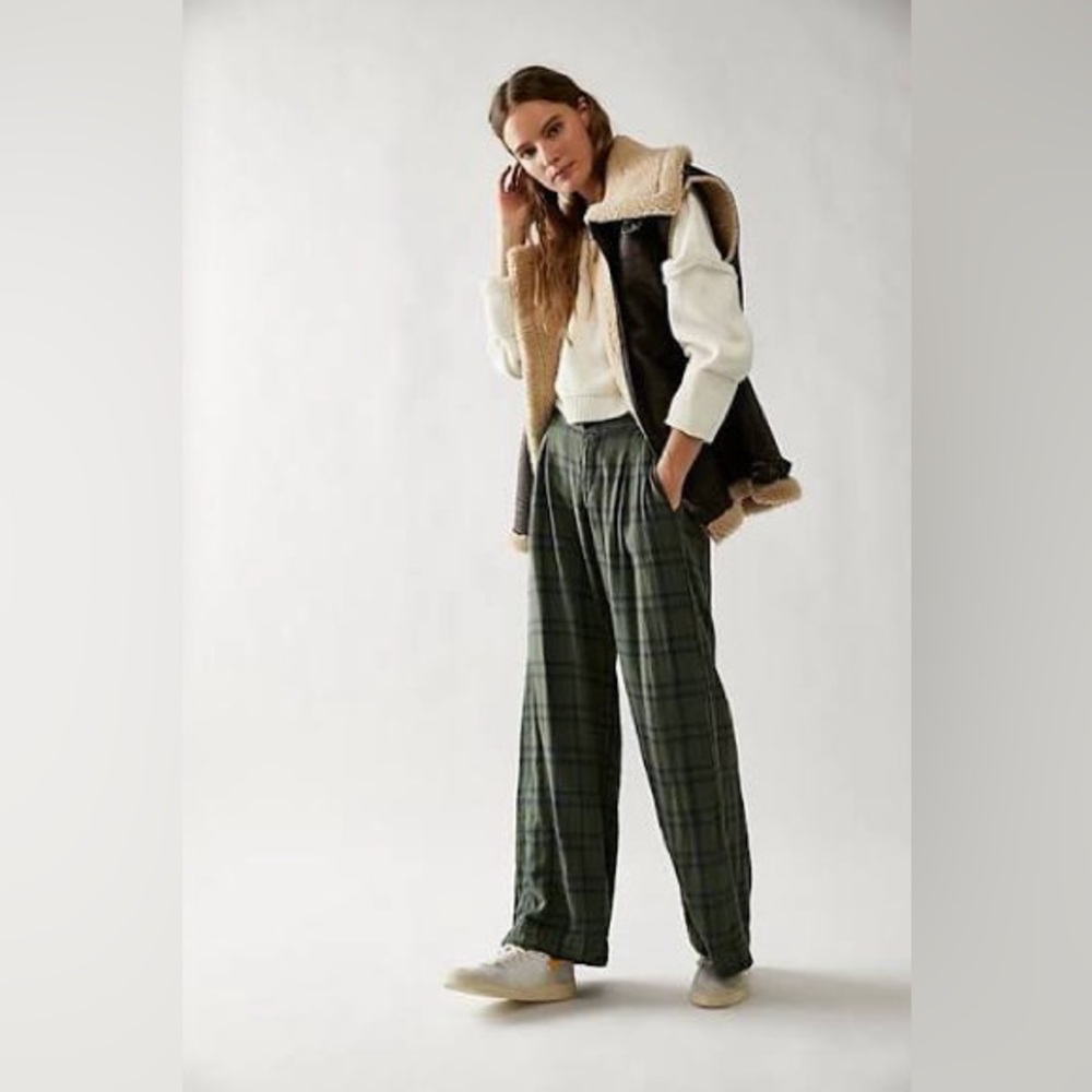 Free People x CP Shades Plaid Trousers Medium